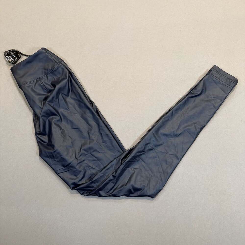 OFFLINE by Aerie Real Luxe Legging Size S Long Blue Faux Leather